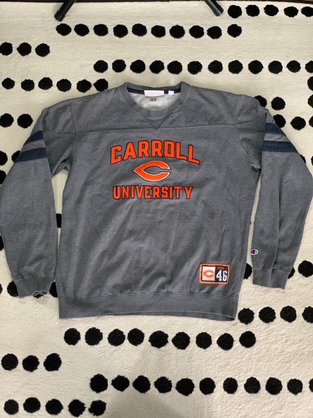 Champion Carroll University Sweatshirt Mens M Gray Collegiate Crewneck Pullover